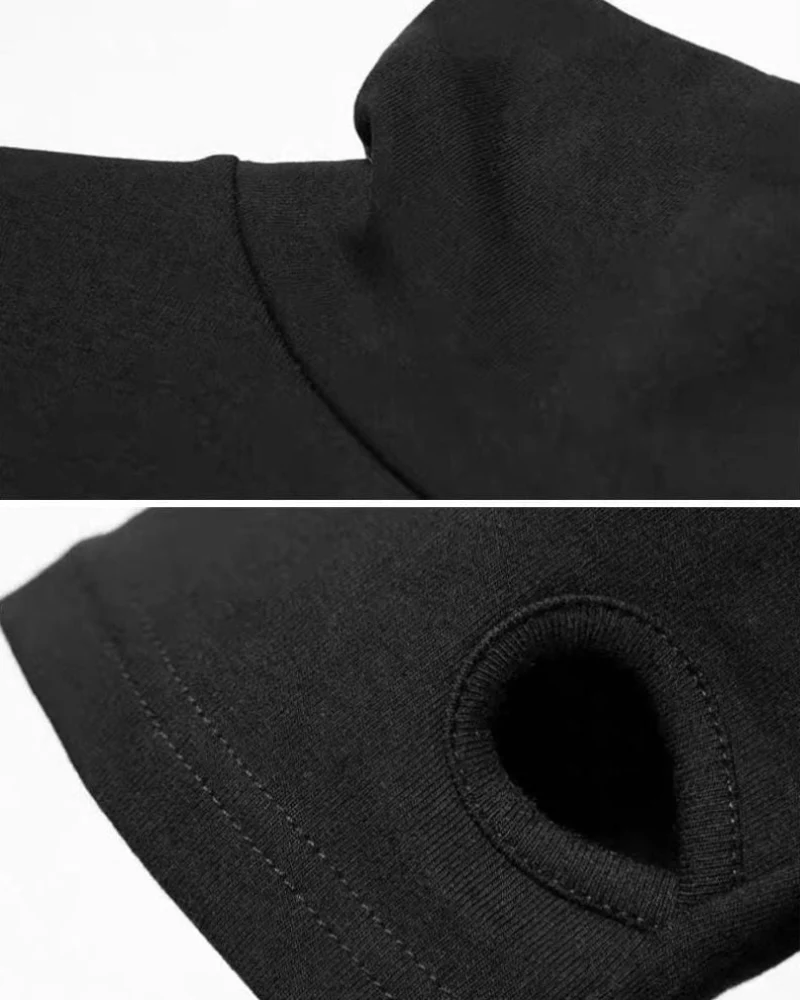 Modern Japanese Mock Neck Long-Sleeve T-Shirt - Image 11