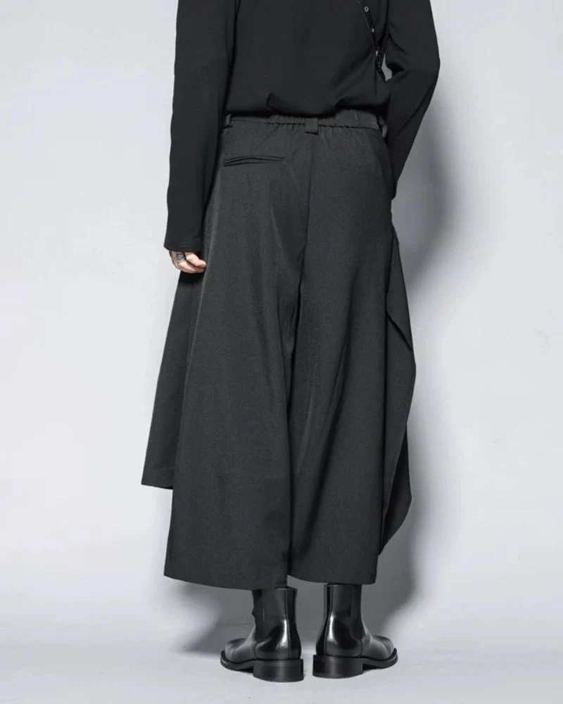 Modern Japanese Style Vintage Wide Leg Hakama Pants - Image 3