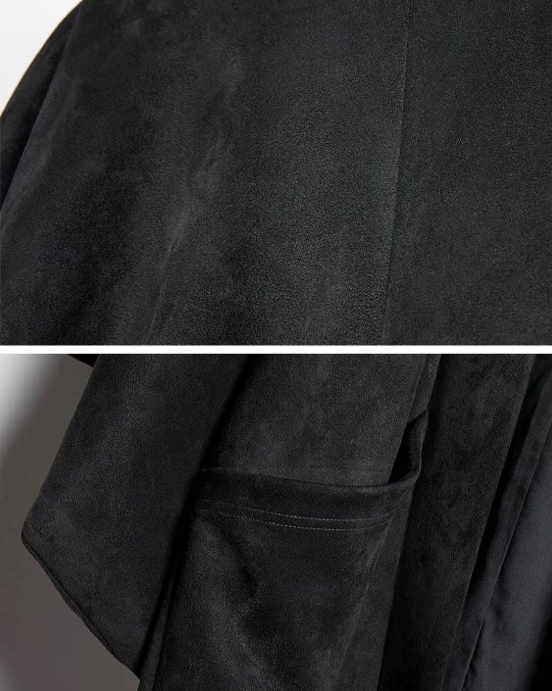 Modern Japanese Suede Kimino Jacket - Image 11