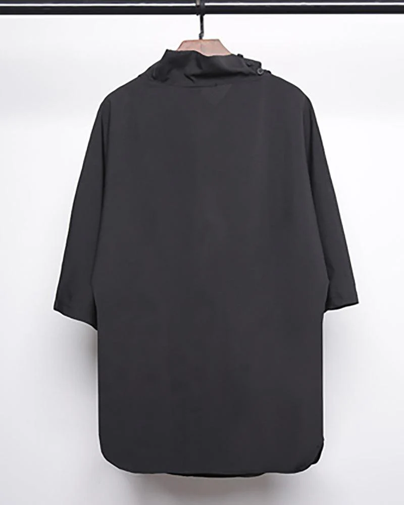 Modern Japanese Techwear Loose Bat T-Shirt - Image 10