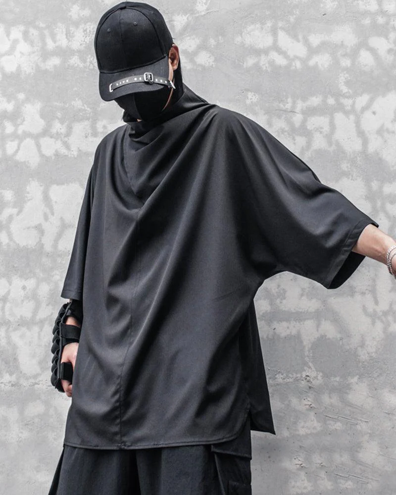 Modern Japanese Techwear Loose Bat T-Shirt - Image 5