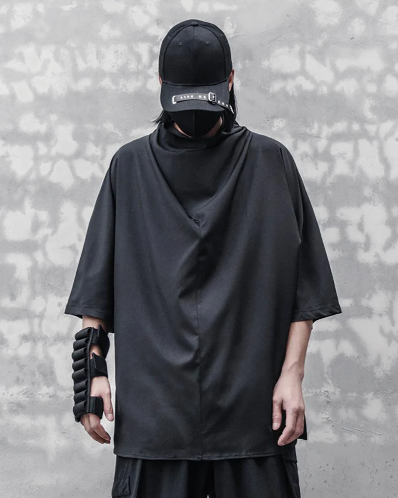 Modern Japanese Techwear Loose Bat T-Shirt - Image 8