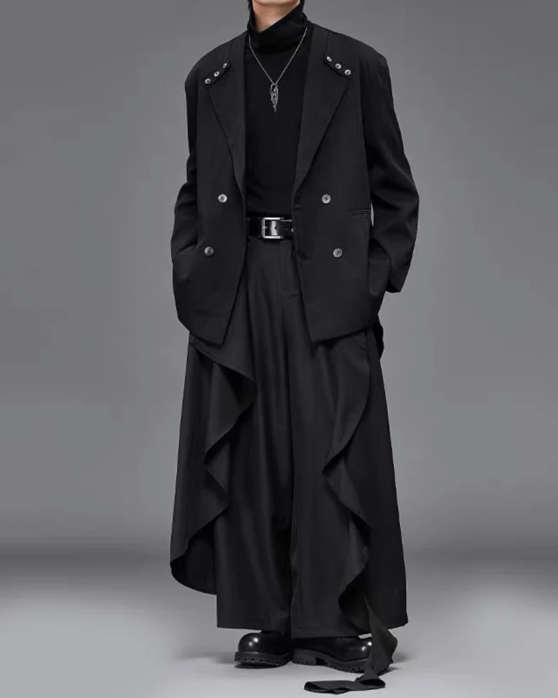 Modern Japanese Wide Leg Vintage Hakama Pants - Image 5