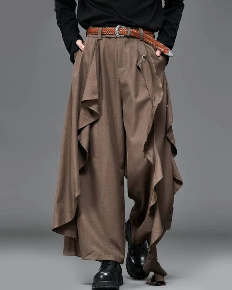 Modern Japanese Wide Leg Vintage Hakama Pants - Image 7