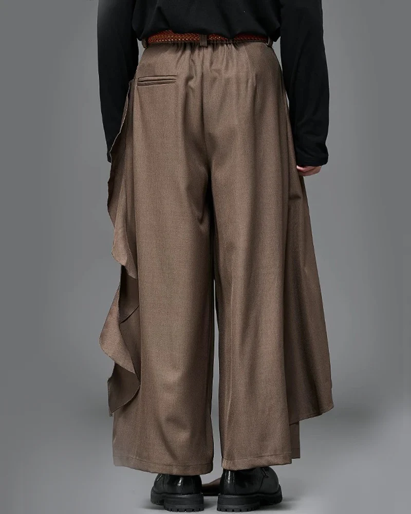 Modern Japanese Wide Leg Vintage Hakama Pants - Image 9