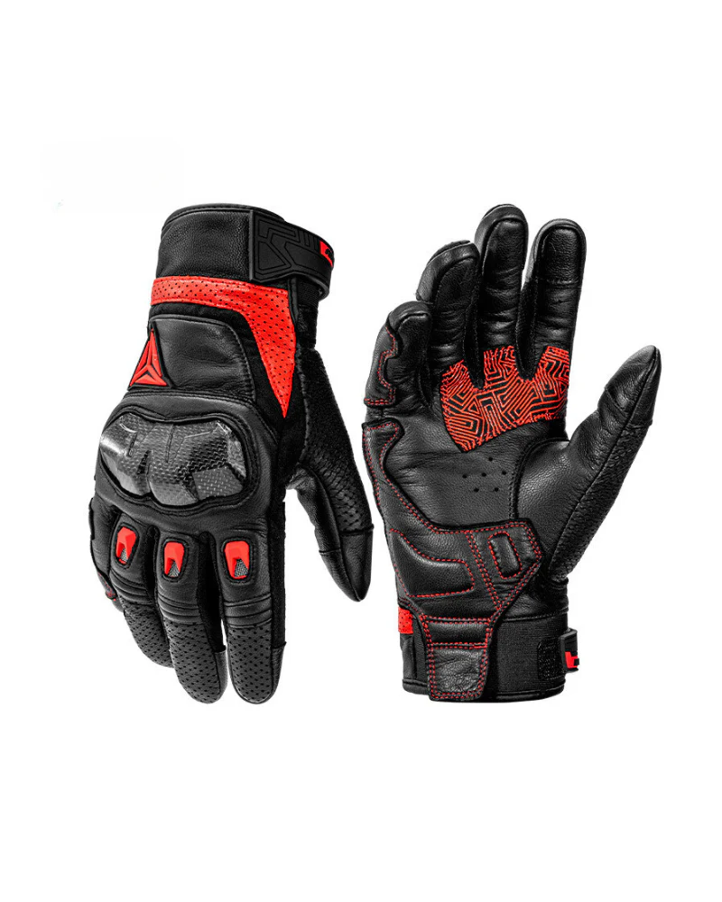 Motorcycle Riding Genuine Leather Breathable Gloves - Image 9