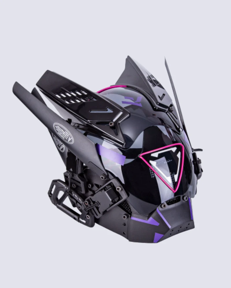 Night Game Dreadlocks Led Cyberpunk Helmet Mask - Image 8