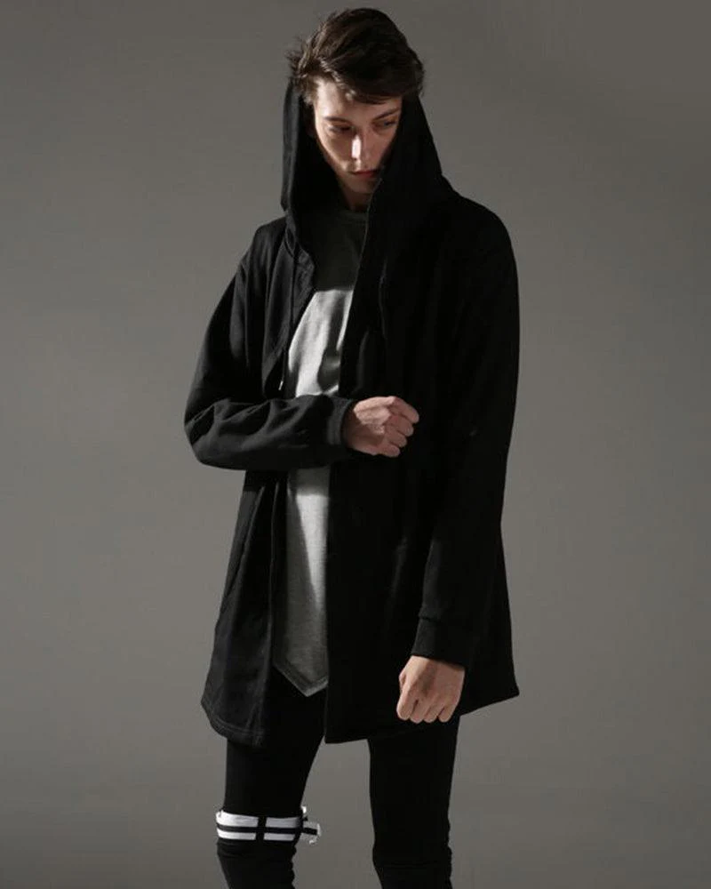 Ninja Costume Techwear Black Hooded Cloak - Image 6