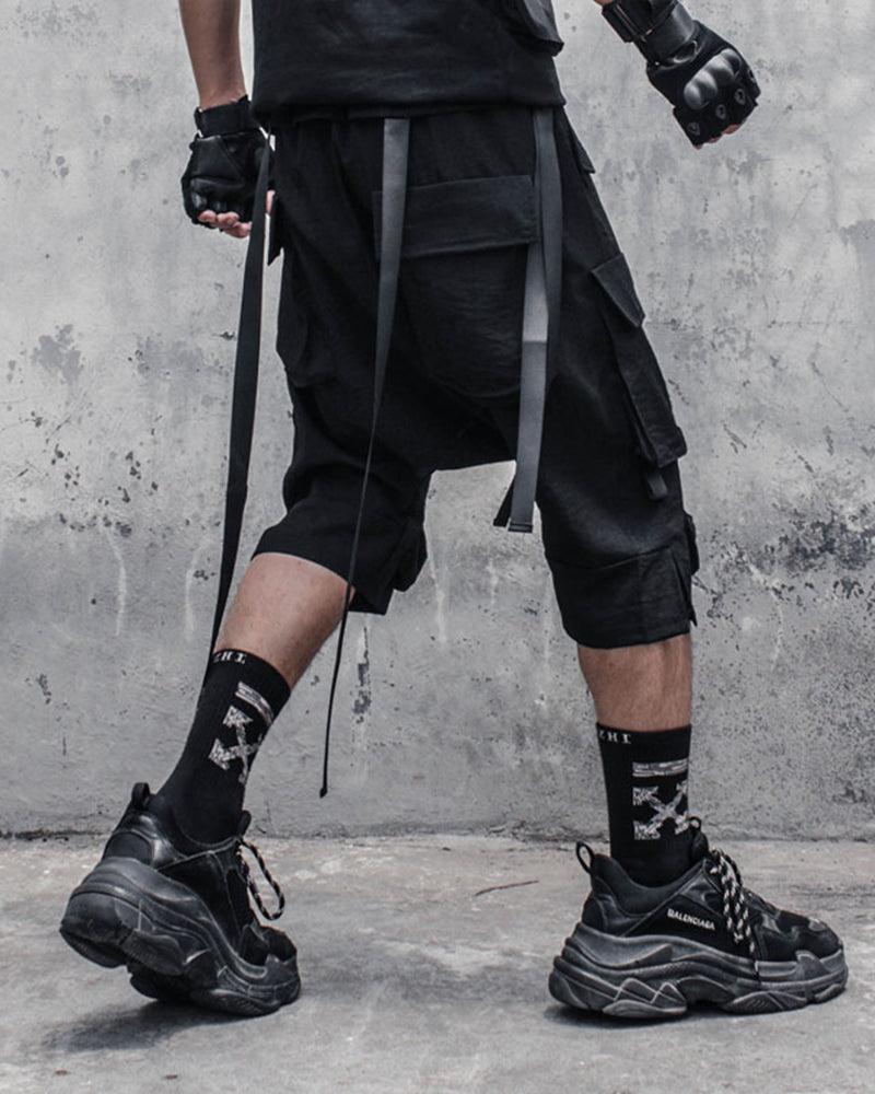 Ninja Techwear Long Cargo Shorts - Image 4
