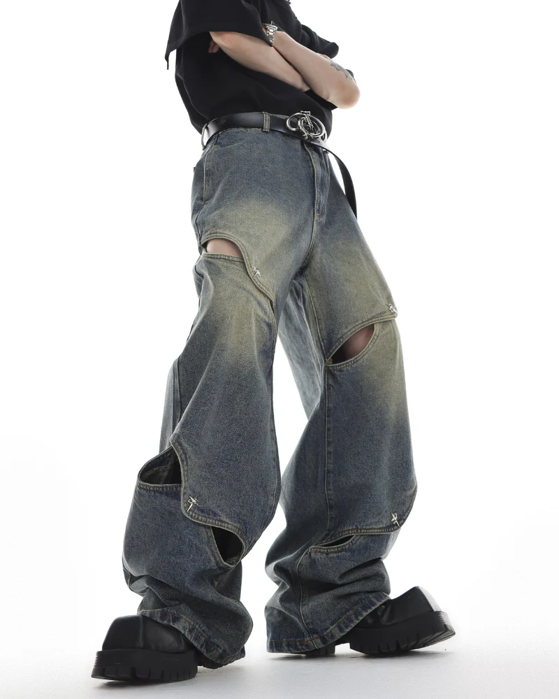 Opium Outfits Street Fashion Denim Pants | Y2K Jeans - Image 3