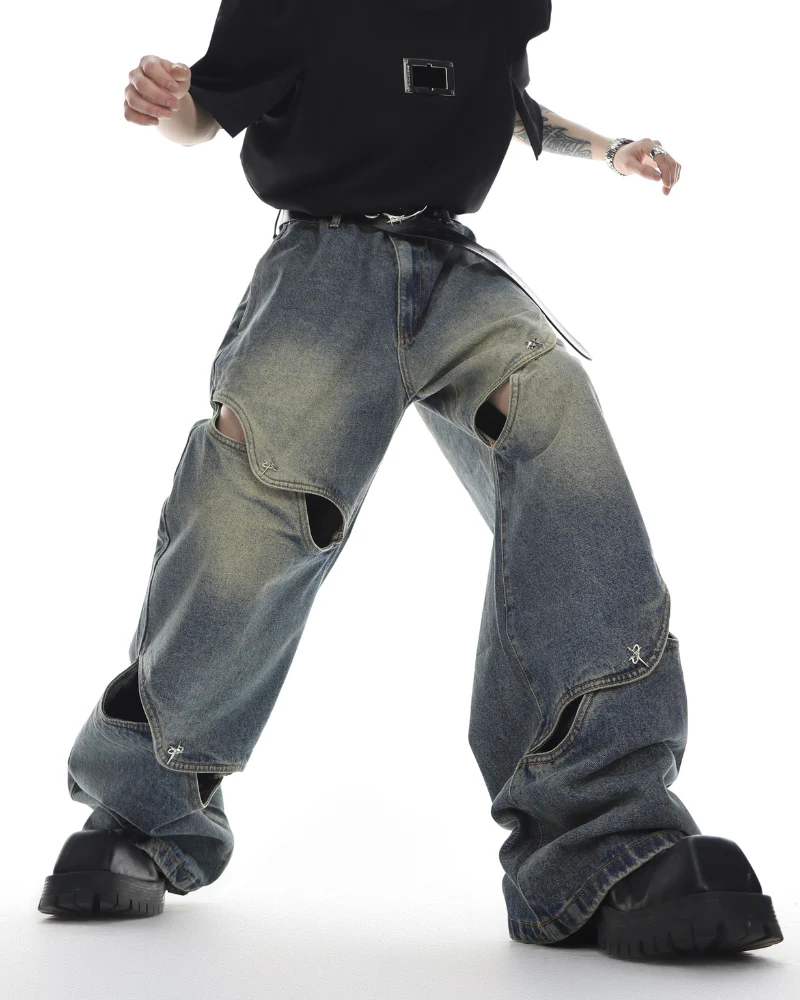 Opium Outfits Street Fashion Denim Pants | Y2K Jeans - Image 4
