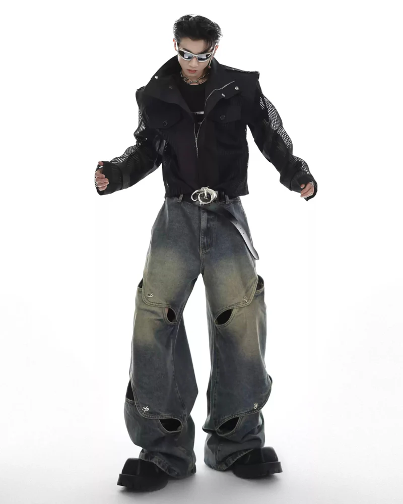 Opium Outfits Street Fashion Denim Pants | Y2K Jeans - Image 6