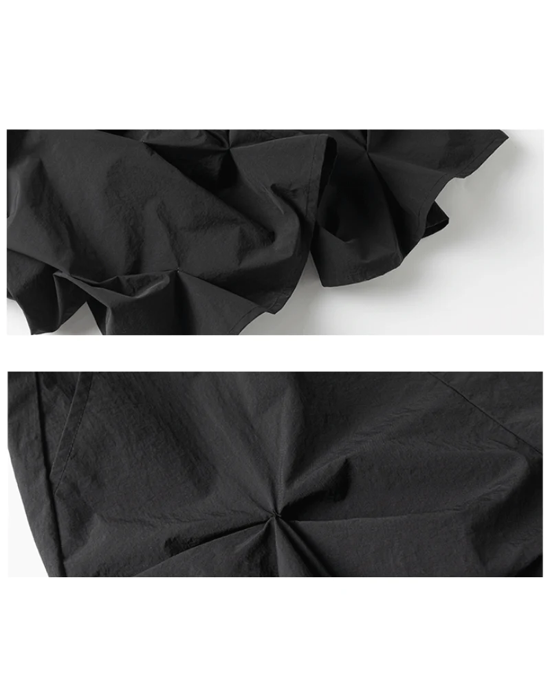 Opium Style 3D Sculpted Pleated Black Wide-Leg Pants - Image 11