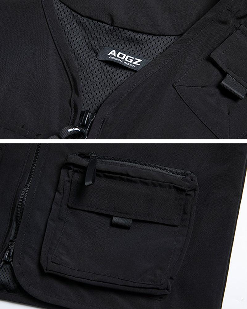 Outdoor Black Sleeveless Cargo Vest - Image 9