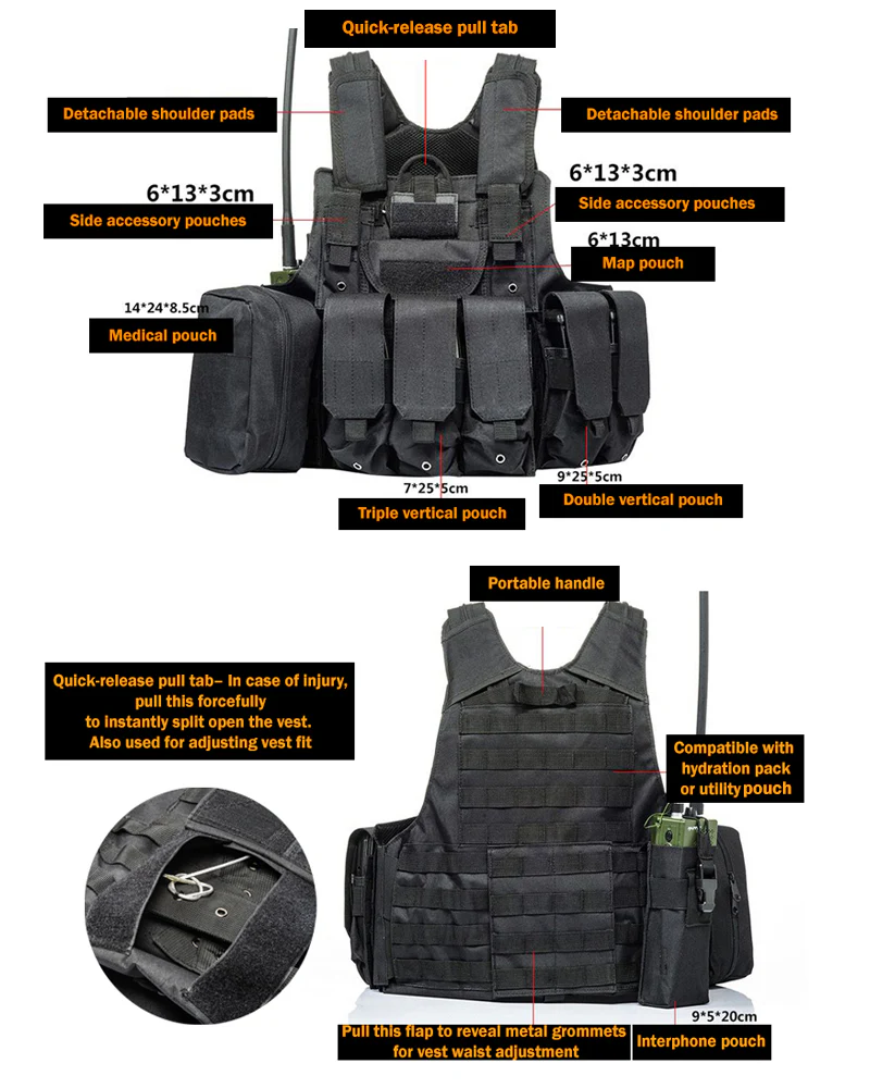 Outdoor Bulletproof Plate Vest - Image 7