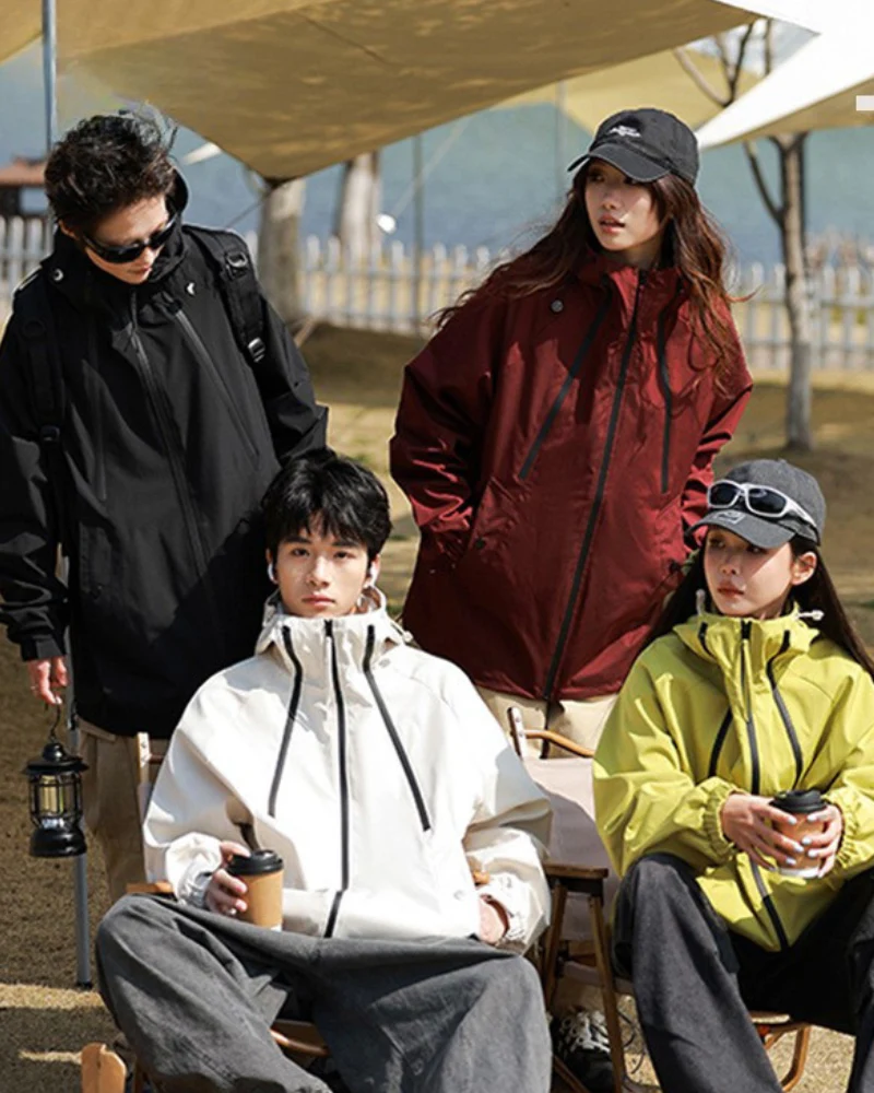 Outdoor Couple Camping Waterproof Jacket - Image 2