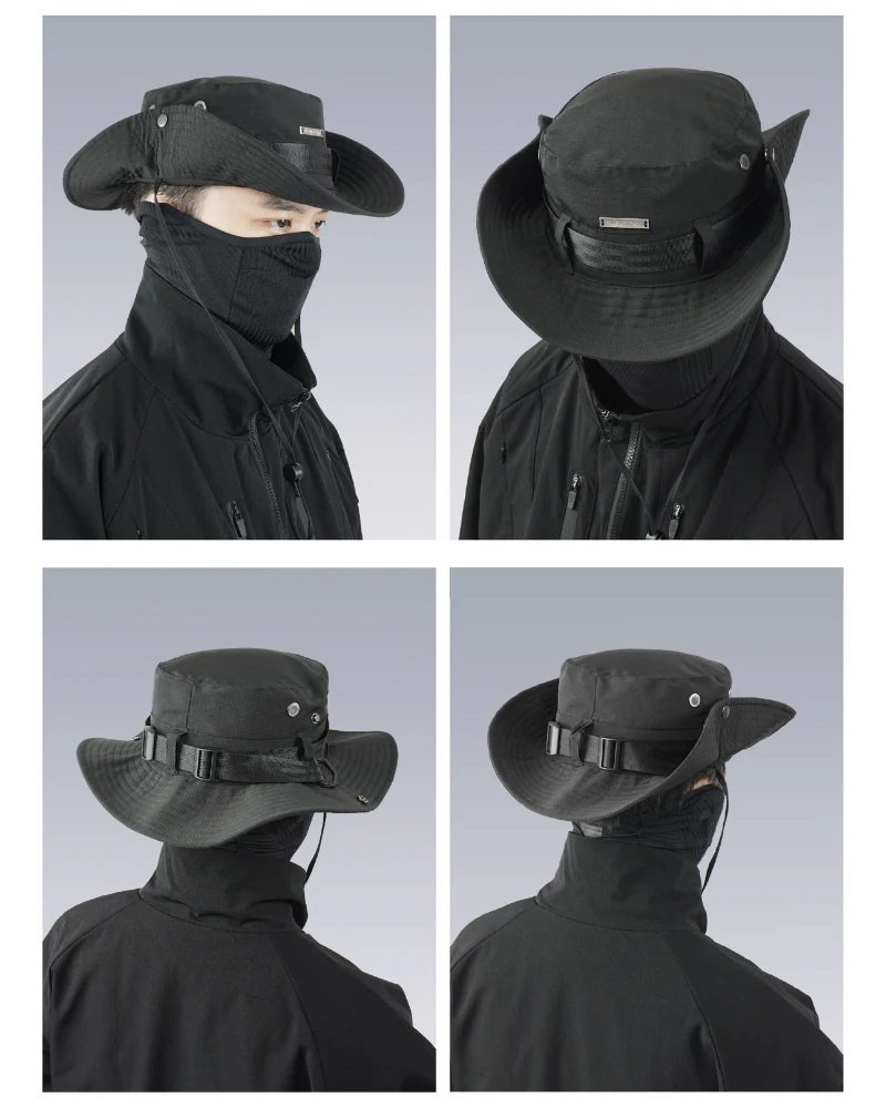 Outdoor Functional Drawstring Bucket Hat - Image 5