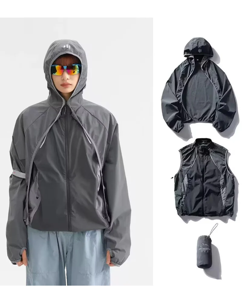 Outdoor Hiking Cycling Two-Piece Couple Sun Protection Jacket - Image 7