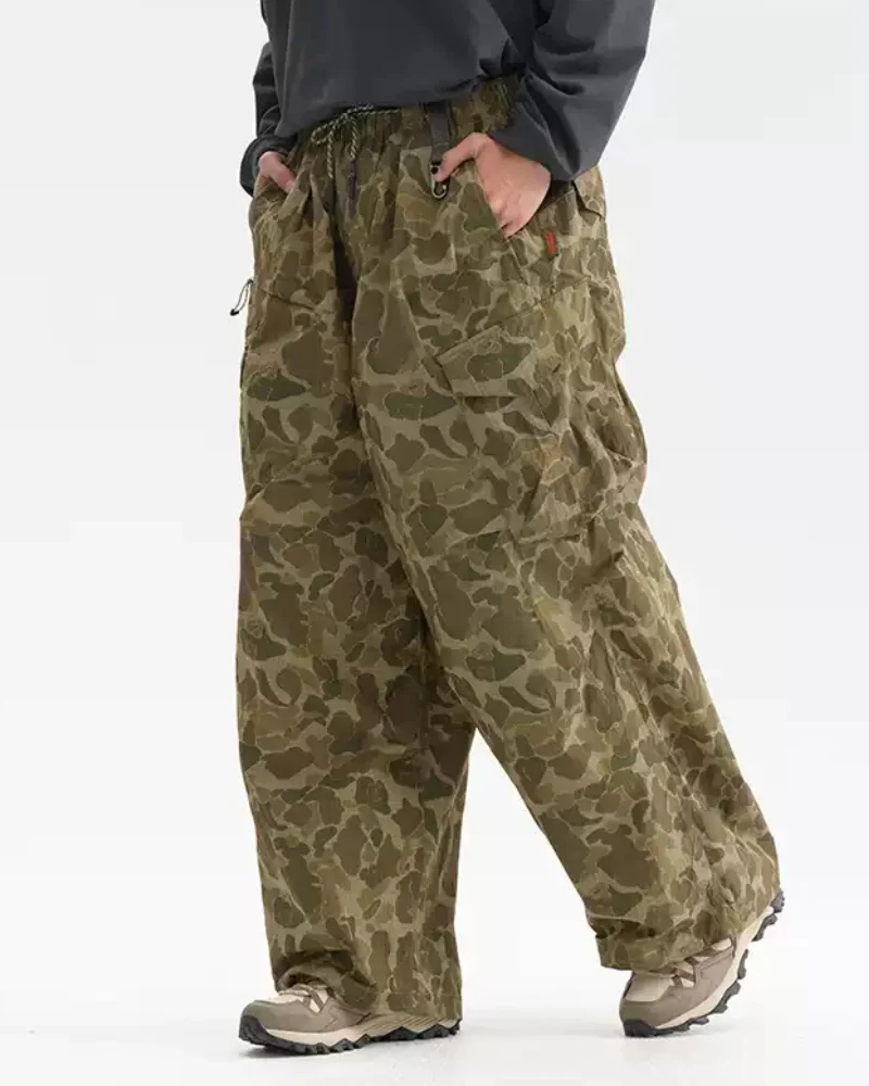 Outdoor Hiking Unisex Lightweight Baggy Camo Pants - Image 5