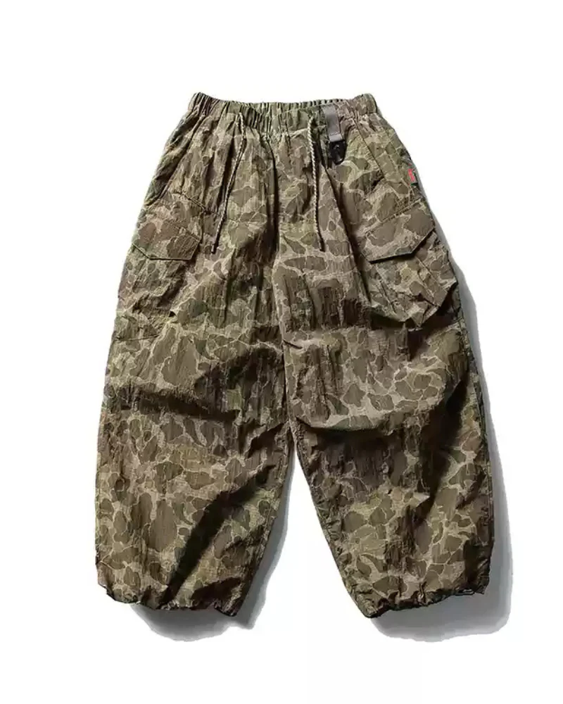 Outdoor Hiking Unisex Lightweight Baggy Camo Pants - Image 6