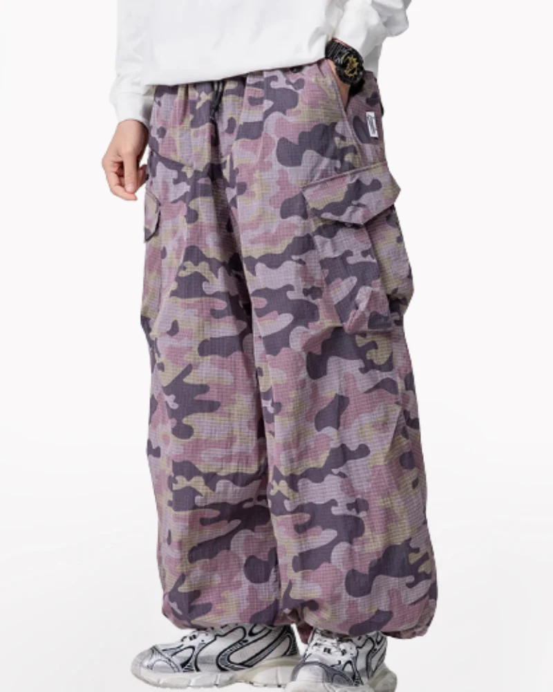 Outdoor Hiking Unisex Lightweight Baggy Camo Pants - Image 8