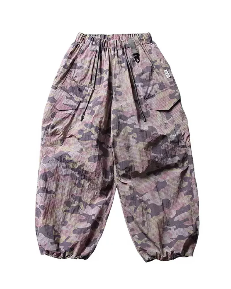 Outdoor Hiking Unisex Lightweight Baggy Camo Pants - Image 9