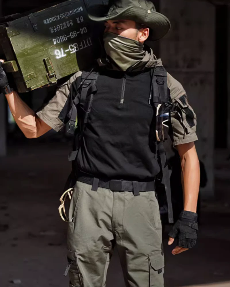 Outdoor Tactical Camo Hooded T-Shirt - Image 11