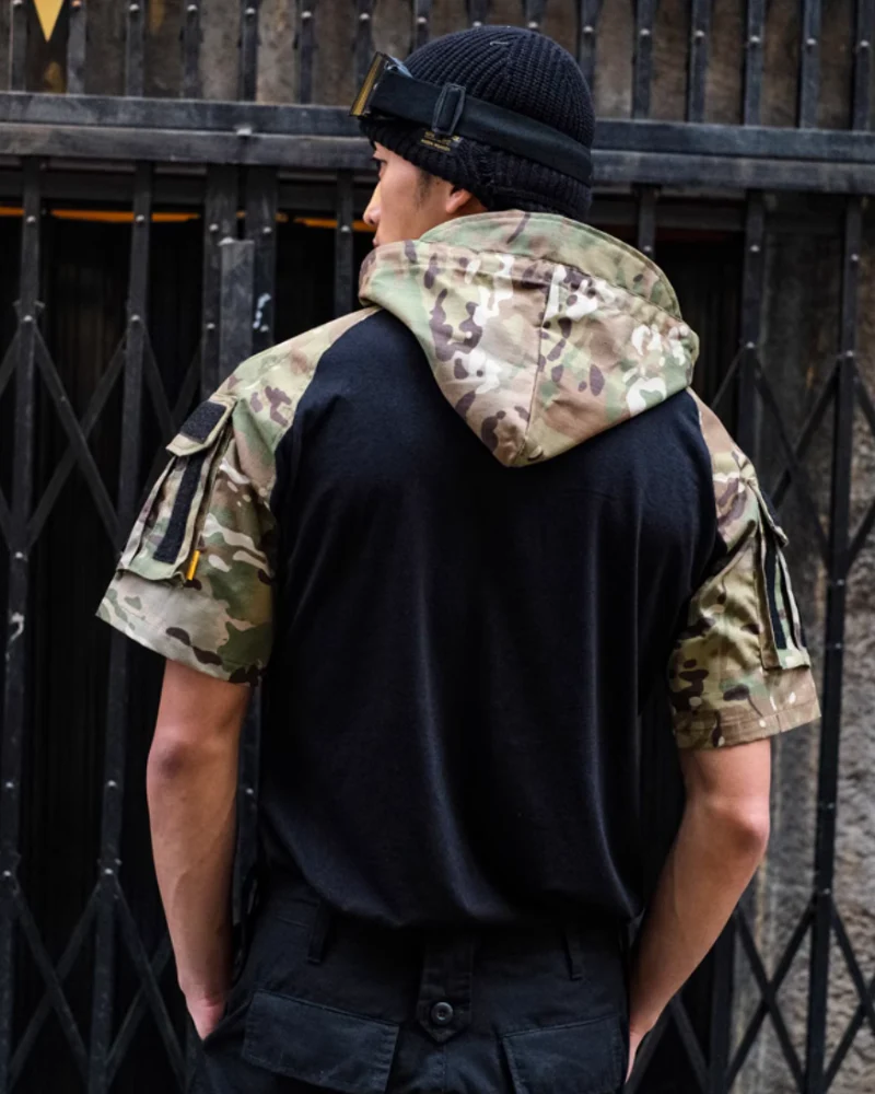 Outdoor Tactical Camo Hooded T-Shirt - Image 4