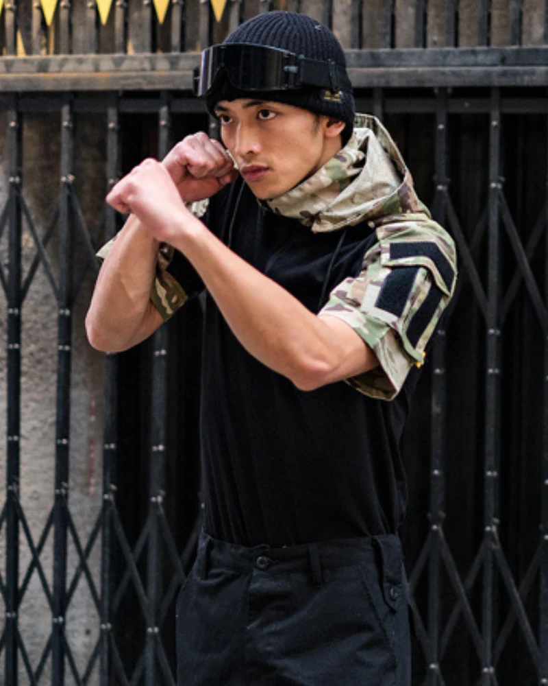 Outdoor Tactical Camo Hooded T-Shirt - Image 5