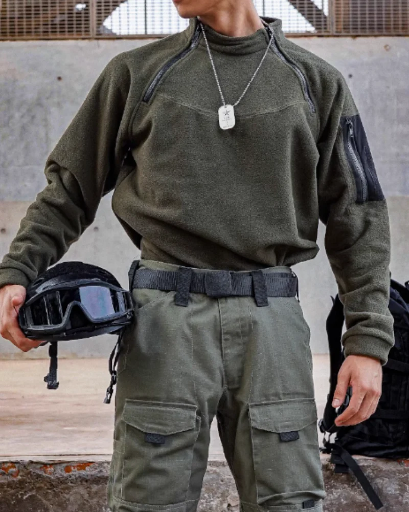 Outdoor Tactical Fleece Pullover Sweatshirt - Image 11