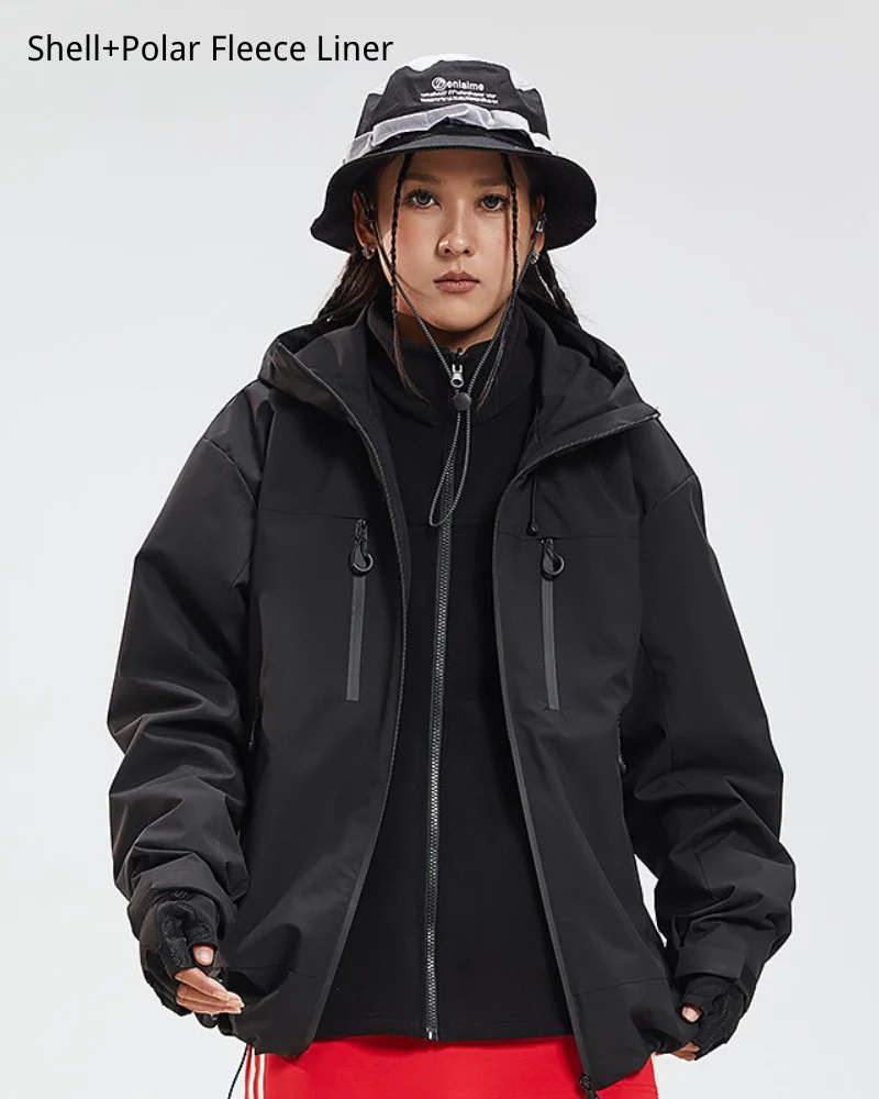 Outdoor Unisex Hiking Camping Waterproof 3-in-1 Jacket - Image 13