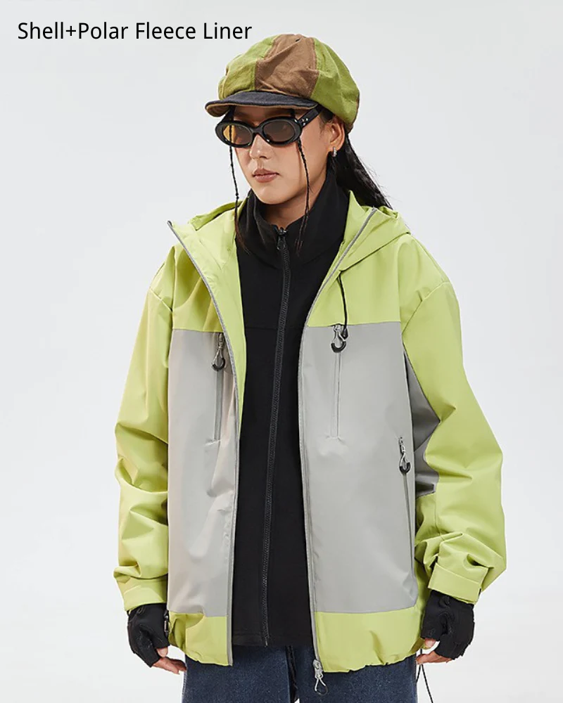 Outdoor Unisex Hiking Camping Waterproof 3-in-1 Jacket - Image 17