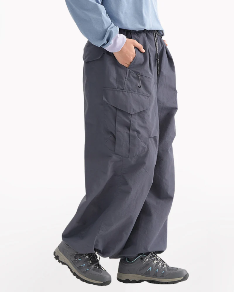Outdoor Unisex Windproof Cargo Hiking Baggy Pants - Image 12