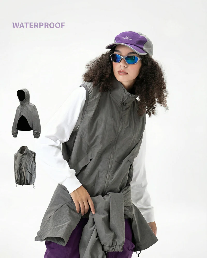 Outdoor Unisex Water-Repellent 2-in-1 Modular Jacket - Image 10