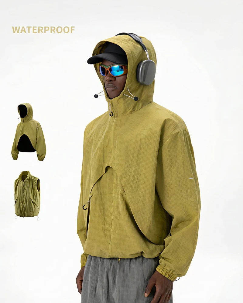Outdoor Unisex Water-Repellent 2-in-1 Modular Jacket - Image 3