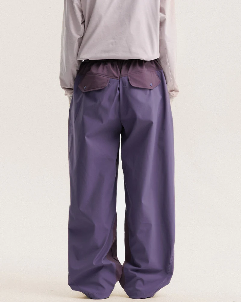 Outdoor Windproof Paneled Wide-Leg Hiking Pants - Image 13