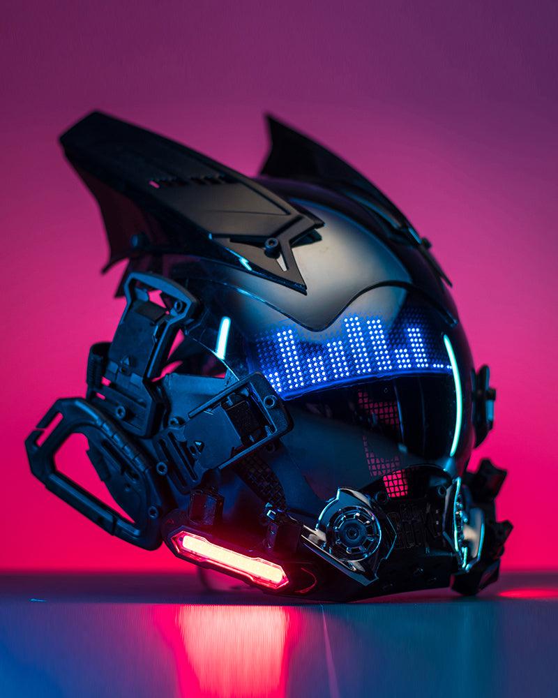 Over the Rainbow Rhythm Cyberpunk Helmet Mask ( Customizable Text And Image Available) - Image 11