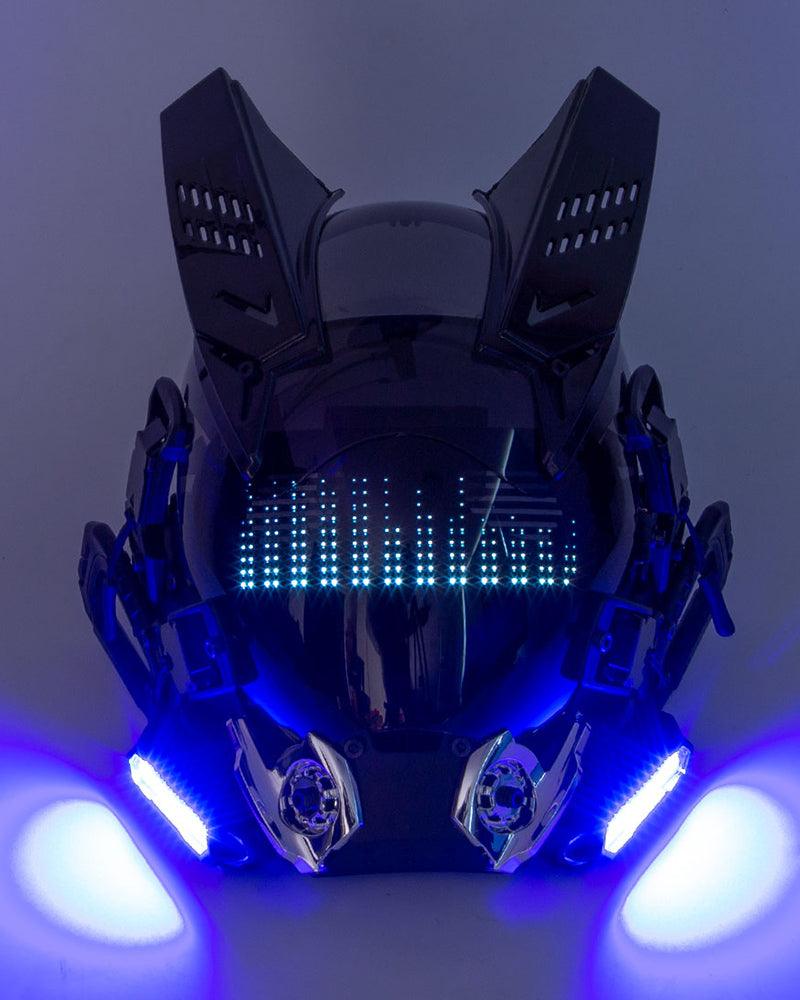 Over the Rainbow Rhythm Cyberpunk Helmet Mask ( Customizable Text And Image Available) - Image 15