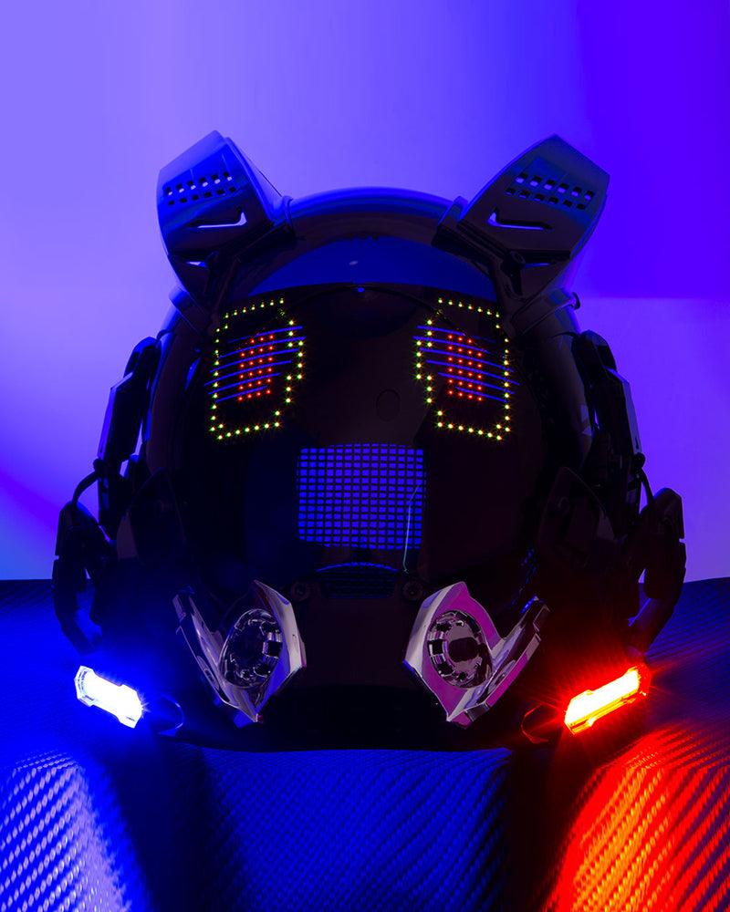 Over the Rainbow Rhythm Cyberpunk Helmet Mask ( Customizable Text And Image Available) - Image 16