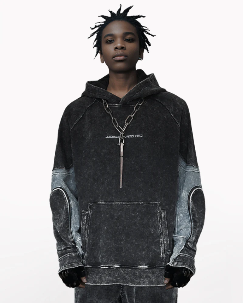 Post-Apocalyptic Tactical Pocket Washed Hoodie