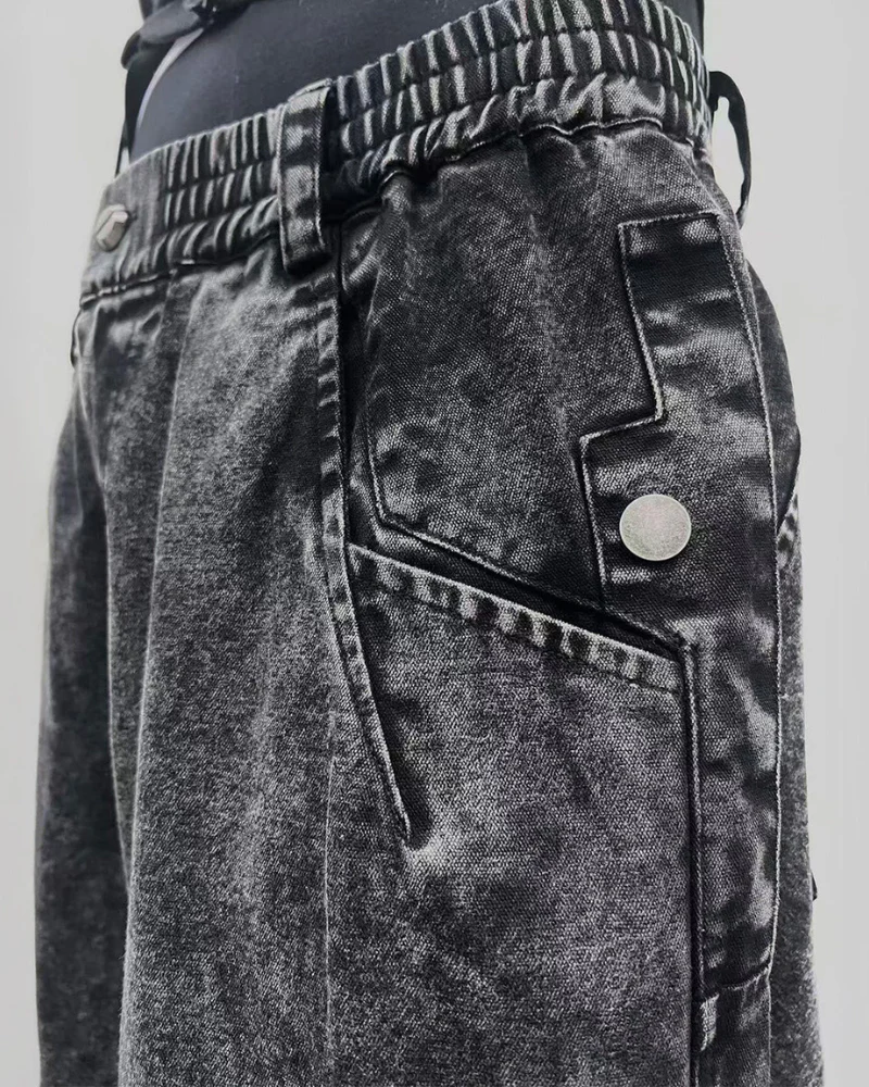 Post-Apocalyptic Washed l Multi-Pocket Cargo Jeans - Image 12