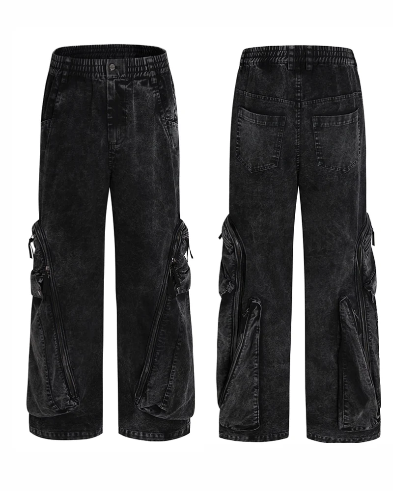 Post-Apocalyptic Washed l Multi-Pocket Cargo Jeans - Image 13