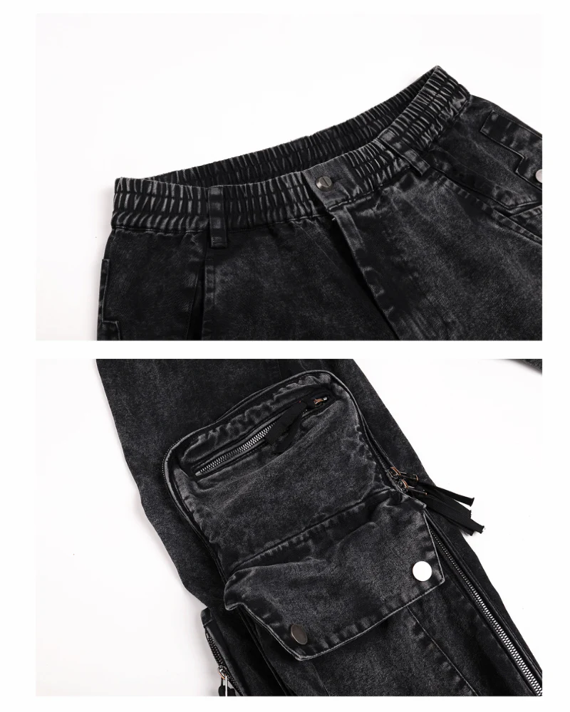 Post-Apocalyptic Washed l Multi-Pocket Cargo Jeans - Image 14