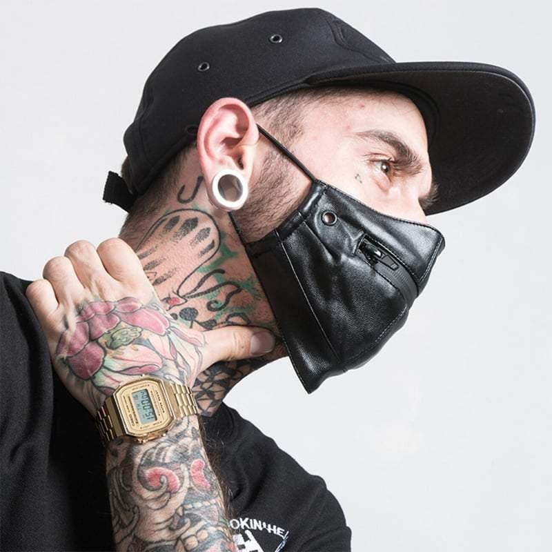 Punk Boy Zipper Leather Mask - Image 5