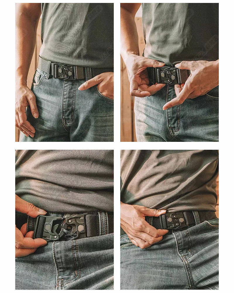 Quick-Release Webbed Tactical Stretch Belt - Image 27