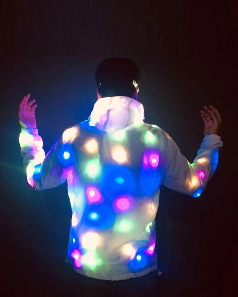 Rave Clothing Led Colorful Light Up Jacket - Image 3
