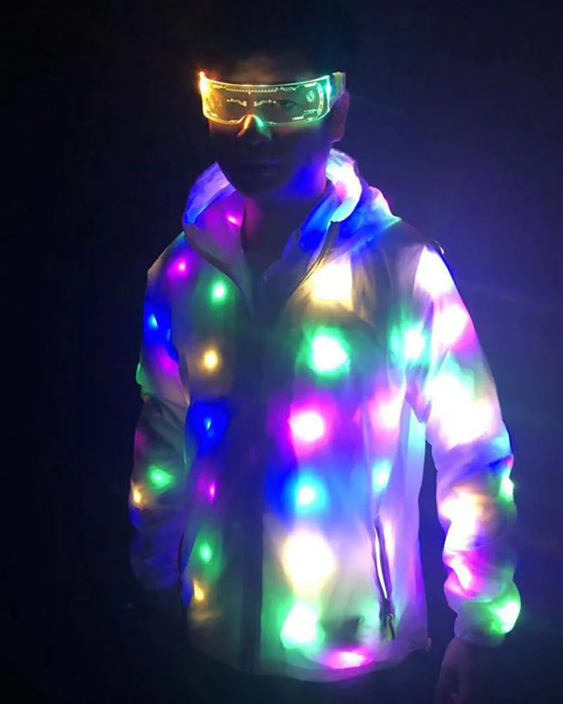 Rave Clothing Led Colorful Light Up Jacket - Image 4