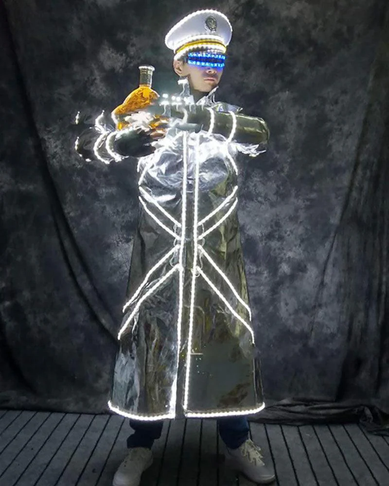 Rave Clothing Led Dj Performance Light-up Costume（Hat And Clothing） - Image 10