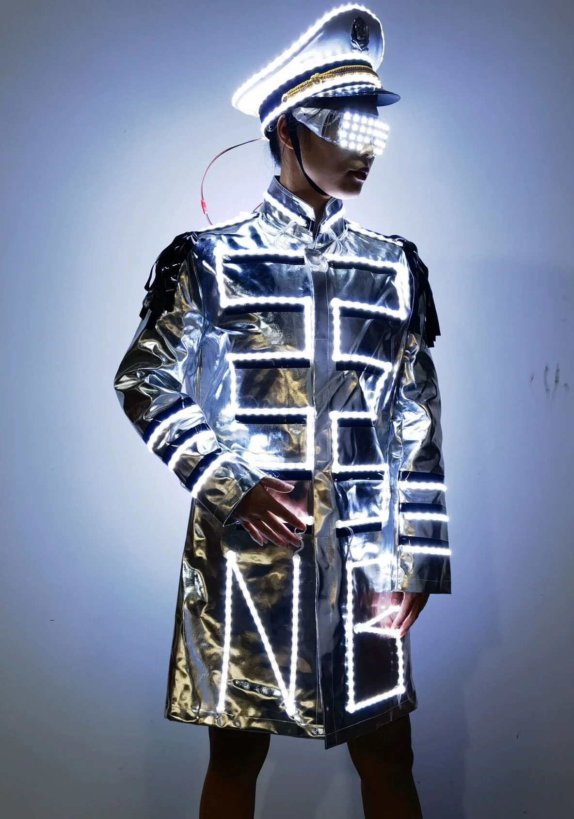 Rave Clothing Led Dj Performance Light-up Costume（Hat And Clothing） - Image 3
