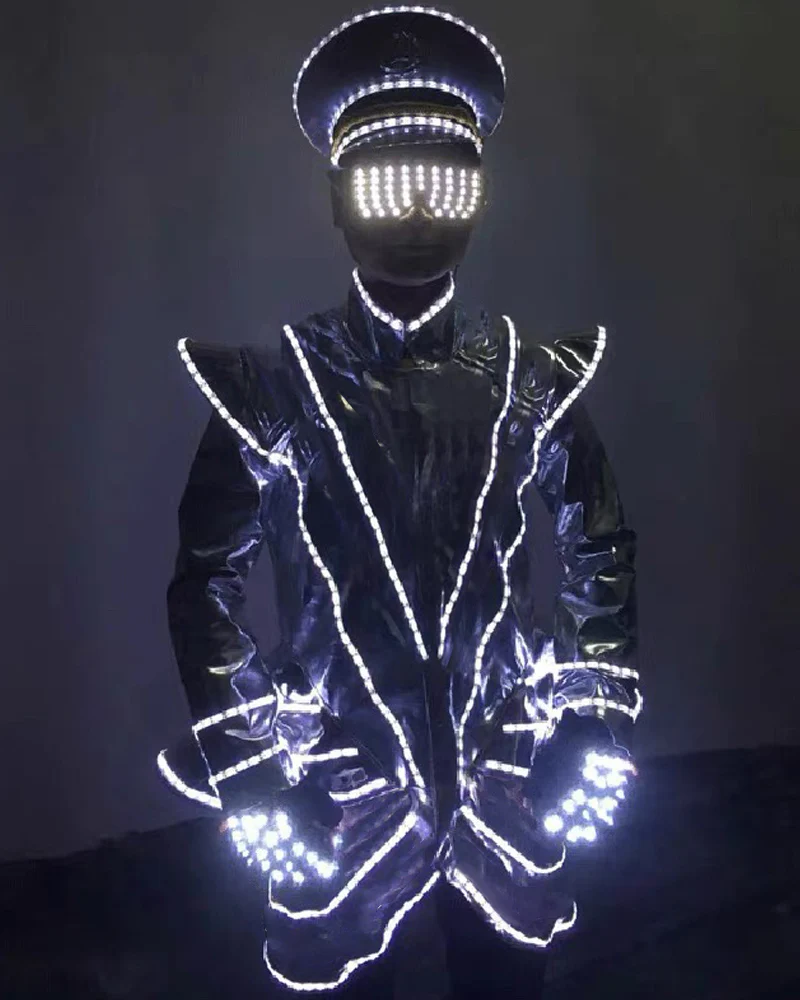 Rave Clothing Led Dj Performance Light-up Costume（Hat And Clothing） - Image 4